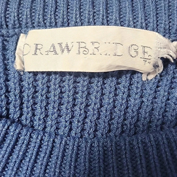 **DRAWBRIDGE Blue Crew Neck Sweater Large‎ - Picture 5 of 5